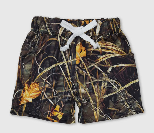 Camo Leaves Pocket Shorts