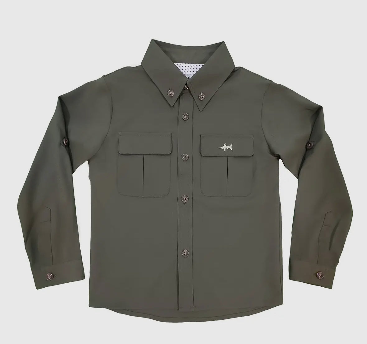 Olive Flagler Fishing Shirt