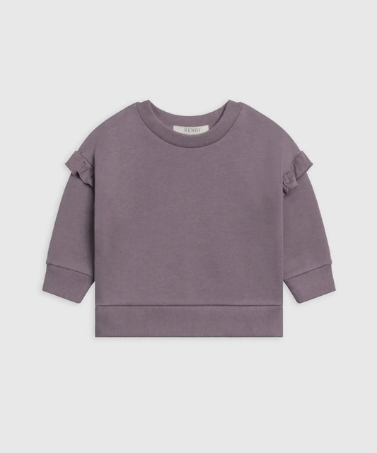 Abbey Ruffle Sleeve Fleece Pullover