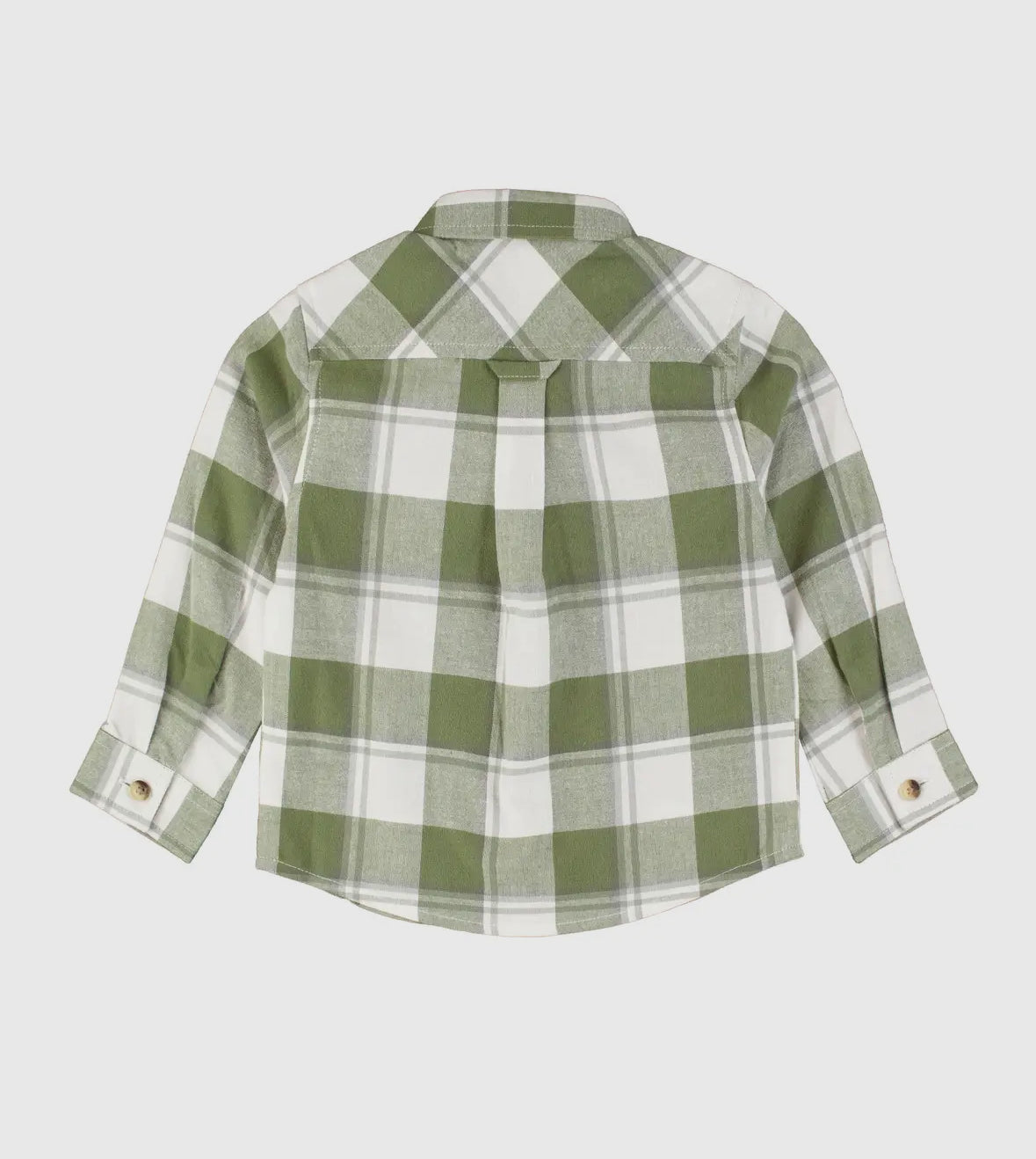 Boys Dusty Olive Flannel