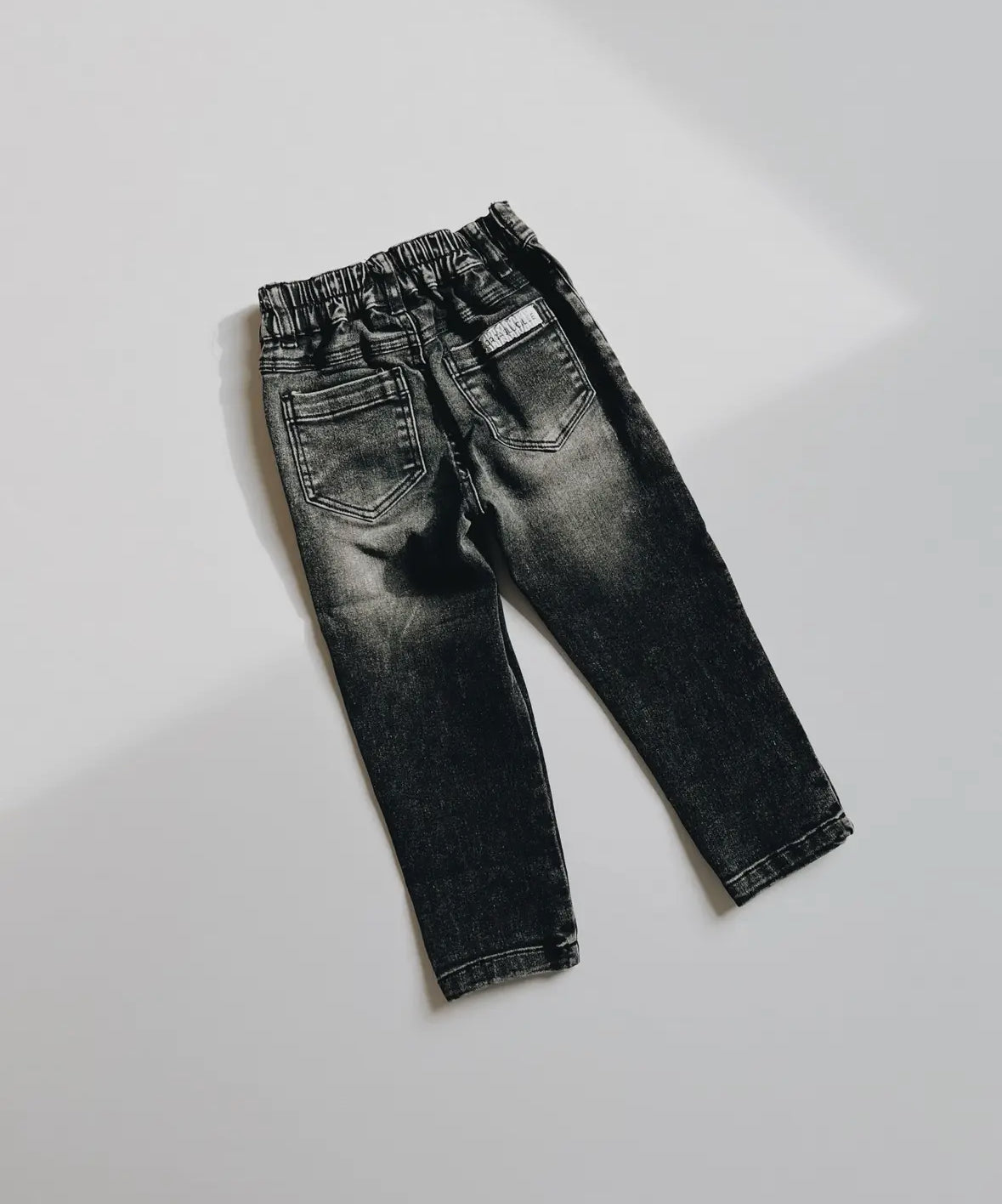 Faded Black Stretch Denim