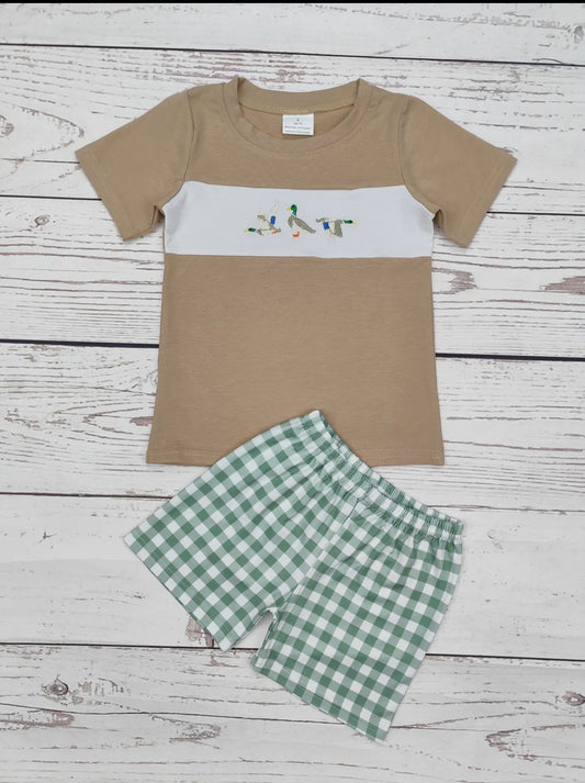 Duck Applique Checkered Set