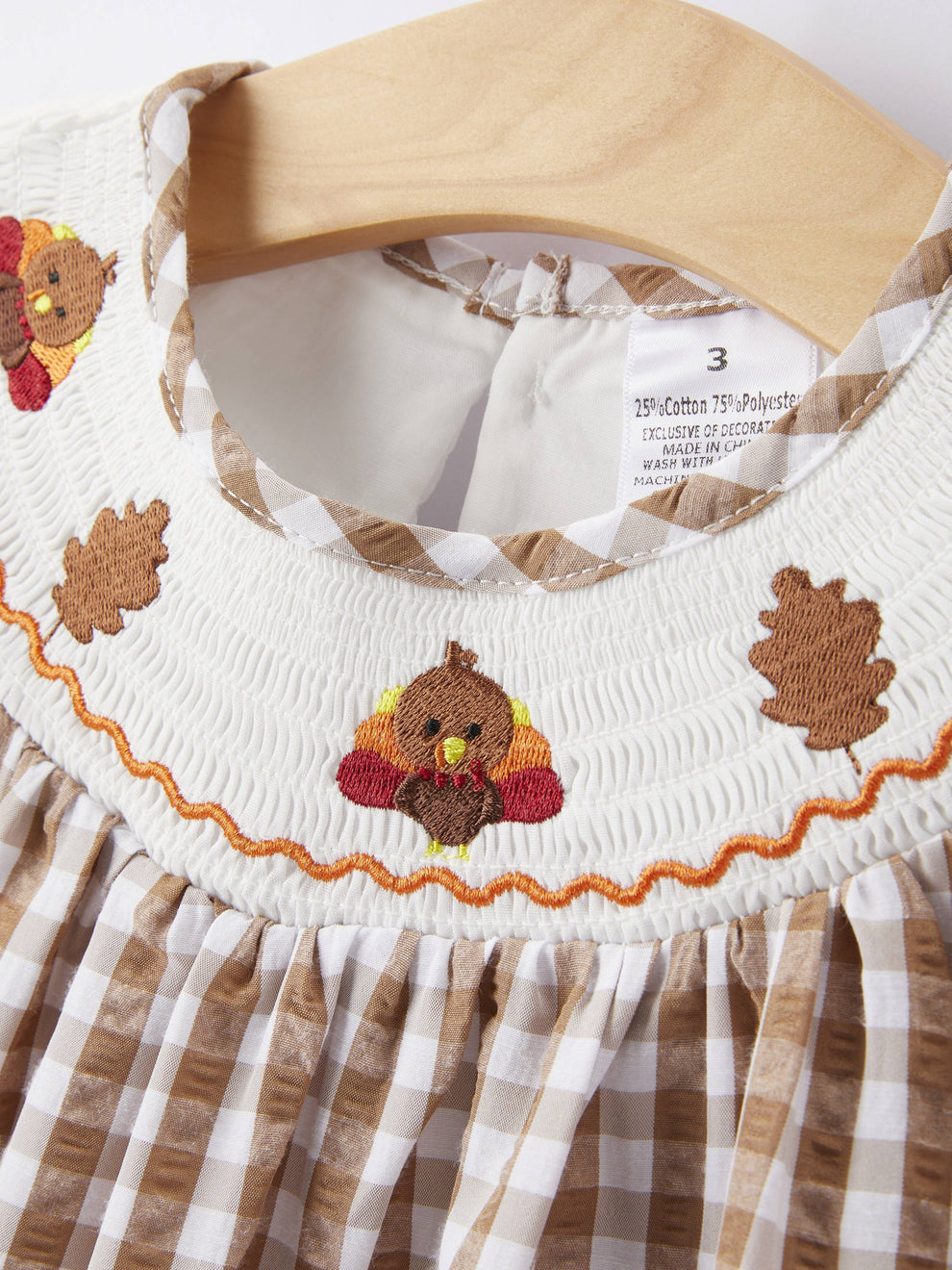 Girls Thanksgiving Smocked Dress